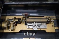1885 Mojon Manger Co MMC Inlaid Wood 50 Note Antique Music Box Swiss VIDEO