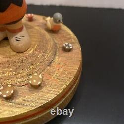 1968 Unite Features Syndicate ANRi Charlie Brown wood Carved Music Box Ball Game