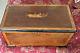 19th C. Swiss Cylinder Music Box With Swan Inlays Of Wood And With Bells! Look