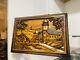3d Vintage German Black Forest Hand Carved Picture With Music Box
