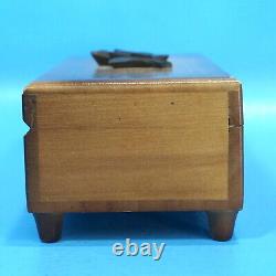 6 1900 Swiss Wood Carved Jewelry & MUSIC BOX Morge Fruh Eh D'Sunne Lacht 843