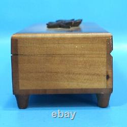 6 1900 Swiss Wood Carved Jewelry & MUSIC BOX Morge Fruh Eh D'Sunne Lacht 843