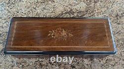 8 Songs VINTAGE 1870 SOLID WOOD INLAY MUSIC BOX SWISS MOVEMENT