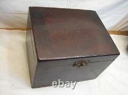 Antique Criterion 1 Disc Music Box Hand Crank Wind-up 12 Songs Table Top Wood