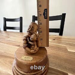 Bartolucci Italy Wooden Spinning Musical Pinocchio Gepetto Hugging Embracing