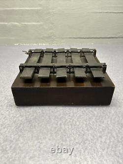 Deagan Vintage Antique 5 Plate Chimes Xylophone Early Wooden Music Box-Good Cond