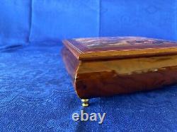 Ercolano Fur Elise, musical jewelry box, Lisa's Garden, made in Italy, damaged