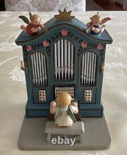Erzgebirge Wendt Kuhn Thorens Music Box Angel Organ Carved Wood Germany Vtg GDR