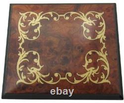 Italian Music Box, 5, Elm Wood with Arabesque Inlay