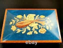 Made In Italy High Gloss Music Box Teal Beautiful Rare Color
