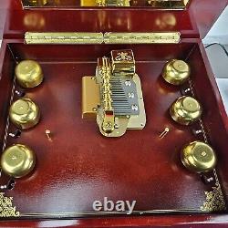 Mr Christmas Musical Bell Symphonium Wood Music Box 16 Discs 2002 Holiday Works