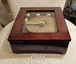 Mr Christmas Musical Bell Symphonium Wood Music Box 16 Discs 2004 Holiday Works
