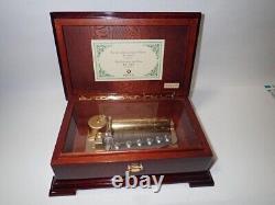 ORPHEUS SANKYO 50 note wood Music Box The Blue Danube & Invitation to the Mint