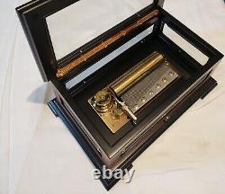 Reuge Music Crystal and Wood Music Box playing 3.72 Note My Heart Will Go On