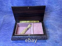 San Francisco Music Box Company Purple Wooden Jewelry Music Box Made In Italy