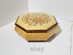Sorrento Italy Reuge Musical Jewelry Box San Francisco Music Inlayed Wood Large
