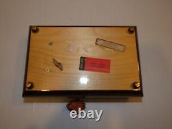 Sorrento Wood Veneer Music Jewelry Box w Key, Reuge Movement