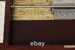 Stella Antique Carved Mahogany Swiss Music Box & Disks #48253