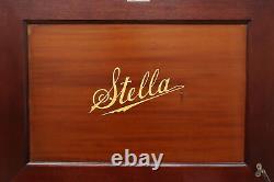 Stella Antique Carved Mahogany Swiss Music Box & Disks #48253