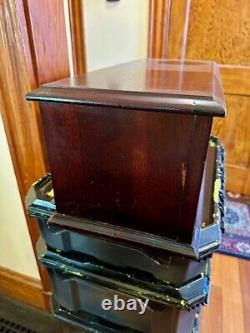 VINTAGE WOODEN CHEST, With Piano Hinge, Possibly For A Music Box