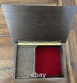 Vintage ANRI Hand Crafted Wood WithBird Carved Music Jewelry Box Sunrise Sunset
