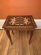 Vintage Italian Music Box Inlaid Marquetry Wood Table/ Swiss Made