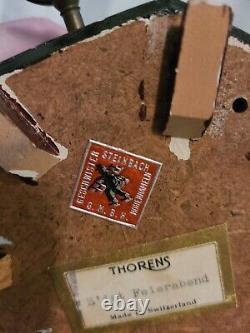 Vintage STEINBACH Geschwister GMBH Thorens MUSIC BOX A Frame Couple Woods Deer