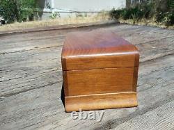 Vintage Thorens Swiss Music Trinket Wood Box High-End Decor WORKS