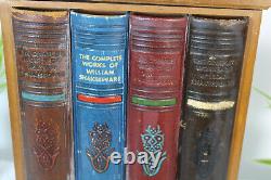 Vintage shakespeare fake book Decanter music box wood glass set rare