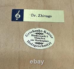 Vtg Music Box Wood German Geschenke Kaiser Plays Dr Zhivago Works RARE Floral