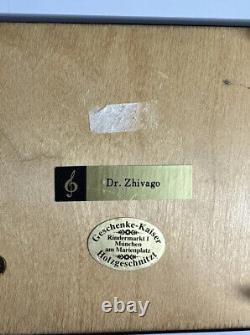 Vtg Music Box Wood German Geschenke Kaiser Plays Dr Zhivago Works RARE Floral