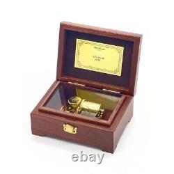 Wooden Music Box With Sankyo 23 Note Metal Movement Play Canon Gift For Her