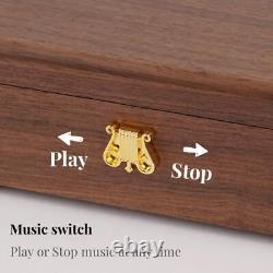 Wooden Music Box With Sankyo 30 Note Movement Play Happy Birthday Gift For Her